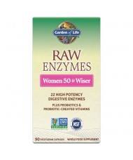 RAW Enzymy Women 50 & Wiser - pro ženy po padesátce - 90 kasplí